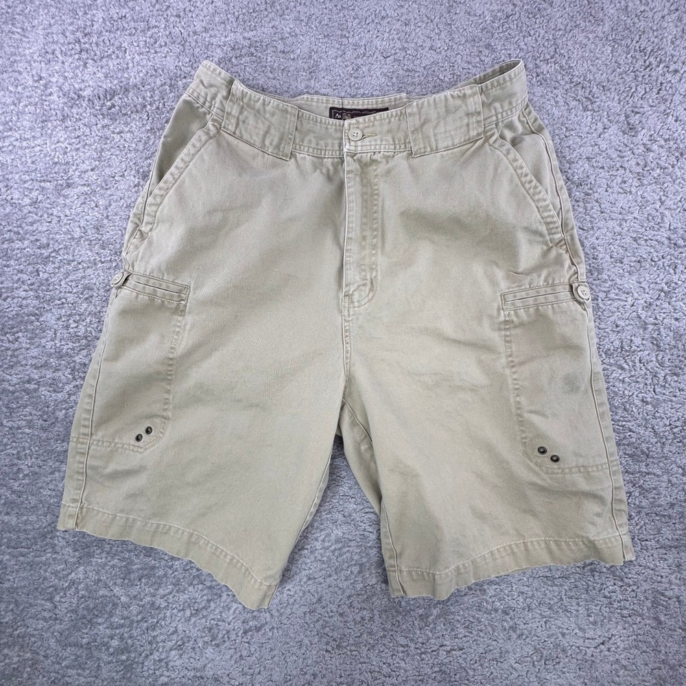 Abercrombie & Fitch Mens Khaki Cargo Shorts L Gorpcore Utility Tan 33 Waist